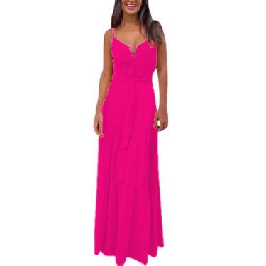 Imagem de Vestido Longo Camadas 3 Marias Decote Casual Festa Casamento Convidada