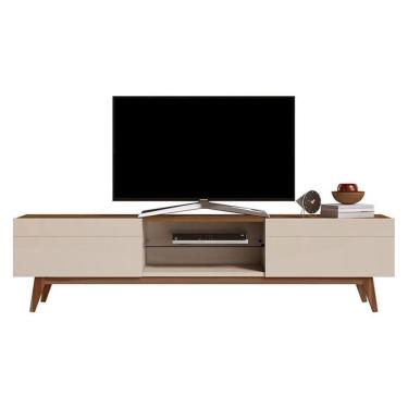 Imagem de Rack Bancada Classic 2 Gavetas 2.2 Off White Freijó Touch - Imcal