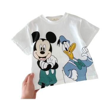 Imagem de Camiseta Infantil De Verão Com Estampa Do Mickey Mouse, Manga Curta, D
