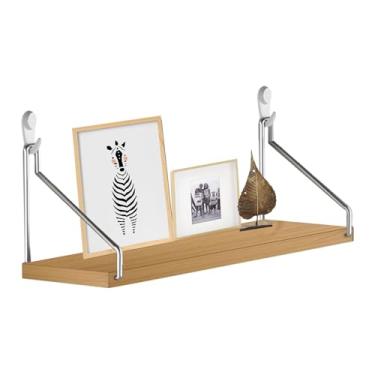 Imagem de Prateleiras flutuantes de para parede, Prateleira flutuante para armazenamento de parede de, Sem necessidade de perfuração, estante de armazenamento para cozinha, plantas, sala de estar, livros, banh