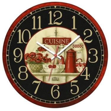 Imagem de Relógio De Parede 29cm Cozinha Decorativo Silencioso Pendulart (Cozinha19 - Cuisine)