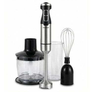 Imagem de Novoon Mixer 3 em 1, Liquidificador de Mão com Processador 600ml, Batedor de Massas, 2 Velocidades, Design Ergonômico, Lâminas em Aço Inox