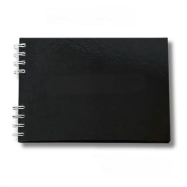 Imagem de Álbum Scrapbook A5 Folhas Pretas 180g - Caneta Branca Opcional para Preservar Memórias e Projetos Artísticos (Momentos 40 folhas,Sim)