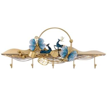 Imagem de KEG801302 Gancho para casaco e chapéu novo cabide de parede chinês montado na parede ganchos criativos para cabide de entrada para pendurar na parede resistente atrás da porta ganchos de metal