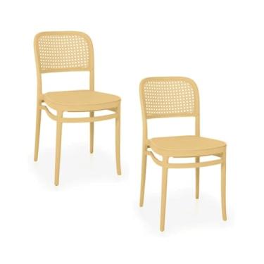 Imagem de Oficial Webshop - Kit 2 Cadeiras de Jantar Roma para Sala e Cozinha - Bege