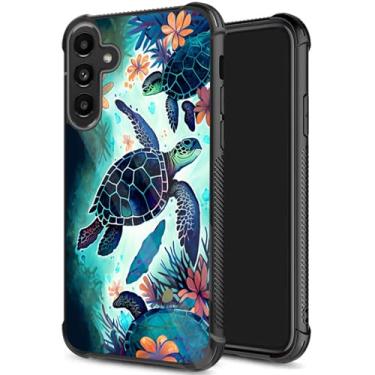 Imagem de JHYYTUJTYP Capa para Galaxy S25 FE, textura de pneu antiderrapante, capa protetora de TPU macio à prova de choque e antiarranhões para Samsung Galaxy S25 FE de 6,7 polegadas 2025, tartarugas marinhas