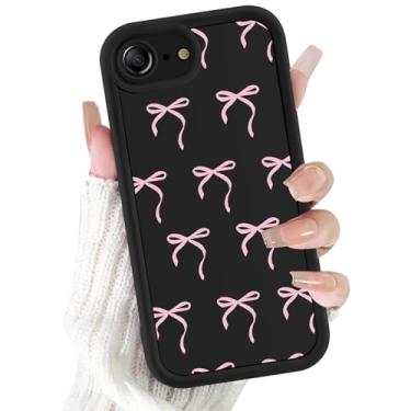 Imagem de Vulfwela Capa de celular para iPhone 16e de 6,1 polegadas com nó de laço bonito e estético, design elegante de laço rosa e chique, capa protetora fina de TPU macio à prova de choque para mulheres e