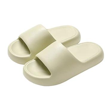 Imagem de Sapatos de banheiro chinelos verão interior casa mulheres banheiro fundo macio casa homens sandálias chinelos chuveiro (verde, 40-41)