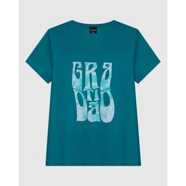 Imagem de Camiseta Feminina Manga Curta Estampa Frontal Em Malha Algodão-Feminino