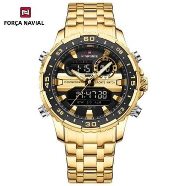 Imagem de Relógio Analógico Digital Quartz Masculino À Prova d'Água De 30m Com D