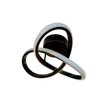 Imagem de Luminária Plafon Moderno Led 20W 3200K Preto Cinderella