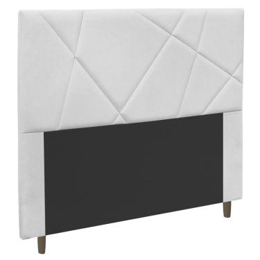Imagem de Cabeceira Cama Box Casal Queen Size Mali 160cm Corano Branco - Desk Design
