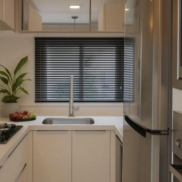 Imagem de Persiana Horizontal Alumínio 25mm Preto - 2,02m X 2,28m