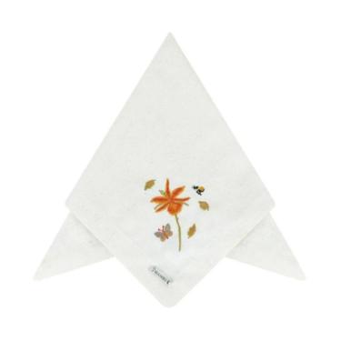 Imagem de Guardanapo Em Tecido Linhão Bordado 40x40cm Mameg Flora