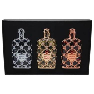 Imagem de Kit Perfume Orientica Royal Bleu Unissex 30ml + Amber 30ml + Rouge 30ml