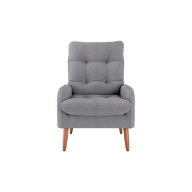 Imagem de Poltrona Para Descanço Confortável Premium Nantes Matrix Boucle Cinza