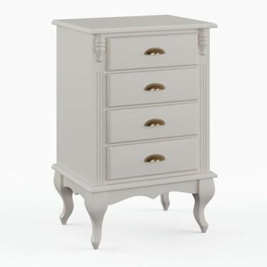 Imagem de Mesa de Cabeceira de Madeira Hannover com 4 Gavetas - M560817 - Linz, 