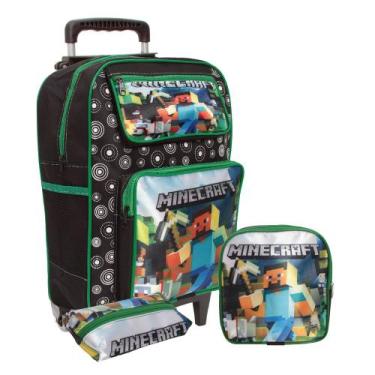 Imagem de Kit Mochila Infantil Masculino Media Escolar com Lancheira - Plike