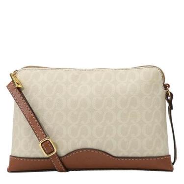 Imagem de Bolsa Transversal Feminina Couro Legítimo Classe Couro Compacta, Práti