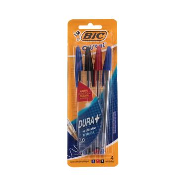 Imagem de Caneta Esferográfica Bic Dura Mais 1.0mm Colors com 4 Unidades