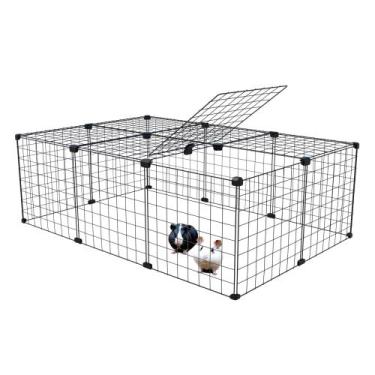 Imagem de Cercado para Porquinho da Índia Coelho 80x120x40cm com Teto ou Fundo p