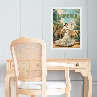 Imagem de Quadro Decorativo Dançarina Flamenco 45X34Cm - Com Vidro