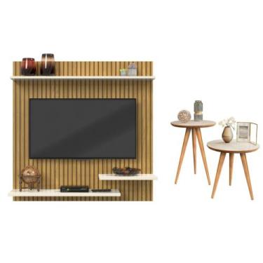 Imagem de Conjunto Painel Tv Sala/Quarto Até 32 Polegadas Smart Plus Madri + Con