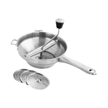 Imagem de Espremedor De Batatas Manual Em Aço Inoxidável Com Manivela, Processad