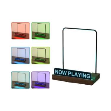Imagem de Suporte Para Discos De Vinil Com Iluminação LED De 7 Cores, Acrílico, 