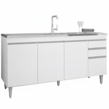 Imagem de Balcao Pia 4 P 2 G BP 180 cm Agatha Eratto Moveis - Milani Store, Bran