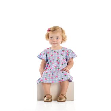 Imagem de Vestido para Bebê em Cotton Xadrez Quimby-Feminino