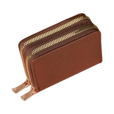 Imagem de Carteira Feminina De Grande Capacidade Com Zíper, Estilo Curto, Padrão