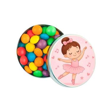 Imagem de Kit 30 Latinhas Lembrancinhas Bailarina Cor: Prateado - Gil Festa Kids