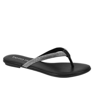 Imagem de Rasteirinha Feminina Beira Rio Preta Elegante Dia a Dia-Feminino