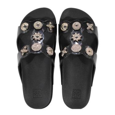 Imagem de Tamanco Zaxy Charms Preto, Pt, Preto, Ouro, 37