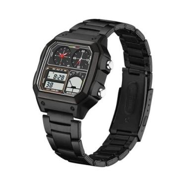 Imagem de Relógio Esportivo Digital Masculino À Prova D'Água Com Pulseira De Aço