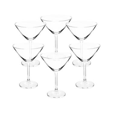 Imagem de Conj 6 Taças Bohemia Titanium Colibri Martini 280ml, Transparente