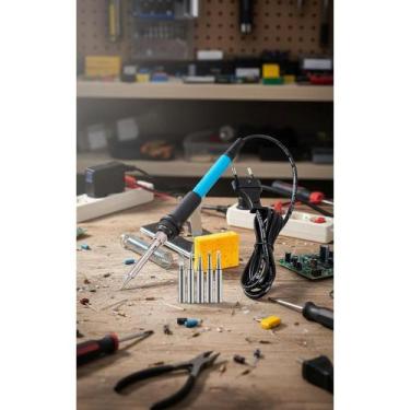 Imagem de Ferro Solda 60W c/ Temperatura Regulável Profissional 127V - Congratul