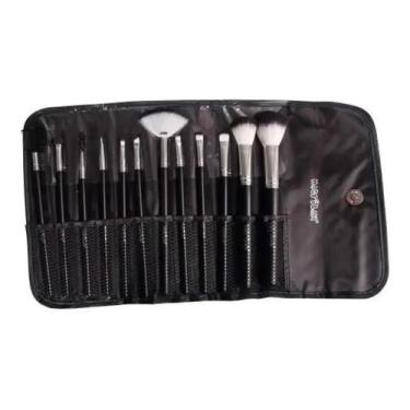 Imagem de Kit de 12 pincéis para maquiagem Macrilan KP1-5E cor preto - Congratul