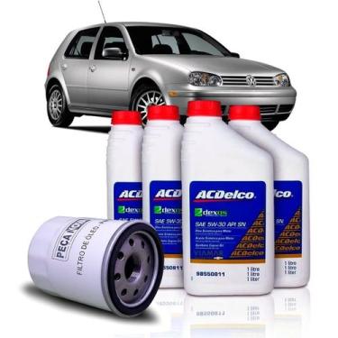 Imagem de Kit Troca Oleo 5w-40 Api Sn Filtro De Nova Golf 1993 A 2007 Kit2046 - 
