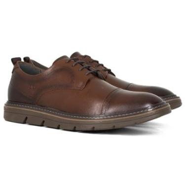 Imagem de Sapato Masculino Democrata Metropolitan Jeff Casual Couro Cadarço Tratorado 604101-Masc...