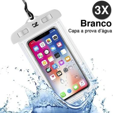 Imagem de Kit 3 Capa Case Celular Protetora Prova D'água Mergulho Praia - OPEN Z