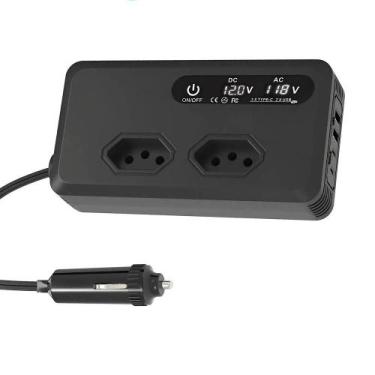 Imagem de Inversor Veicular 12v para 110v 400w 2xUSB / 2x USB-c Carro Conversor 