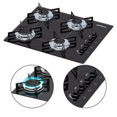 Imagem de Fogao cooktop 4boca chamalux pt/bi, Bivolt