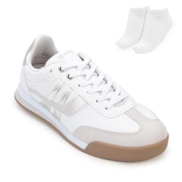 Imagem de Tênis Casual Ramarim e Meia RM25-25961, 38, Branco, Prata