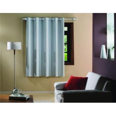 Imagem de Corta Luz PVC p/ Varão 1,30x2,50m Branco/Cinza Bella Janela