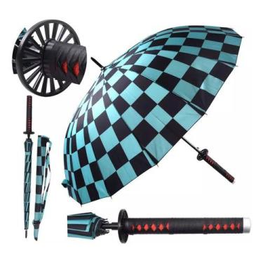 Imagem de Guarda Chuva Kimetsu No Yaba V1 Cabo O-Katana Tanjiro Kamada Suporte M