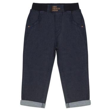 Imagem de Calça Infantil Look Jeans Moletom Jeans, M