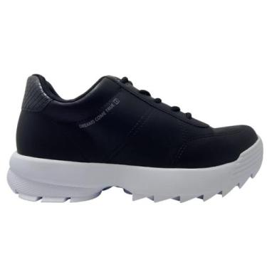 Imagem de Tênis Ramarim Chunky Tratorado Feminino 75221, 37, Preto branco