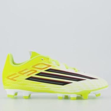 Imagem de Chuteira Adidas F50 Club Campo Juvenil Verde e Branco, 33